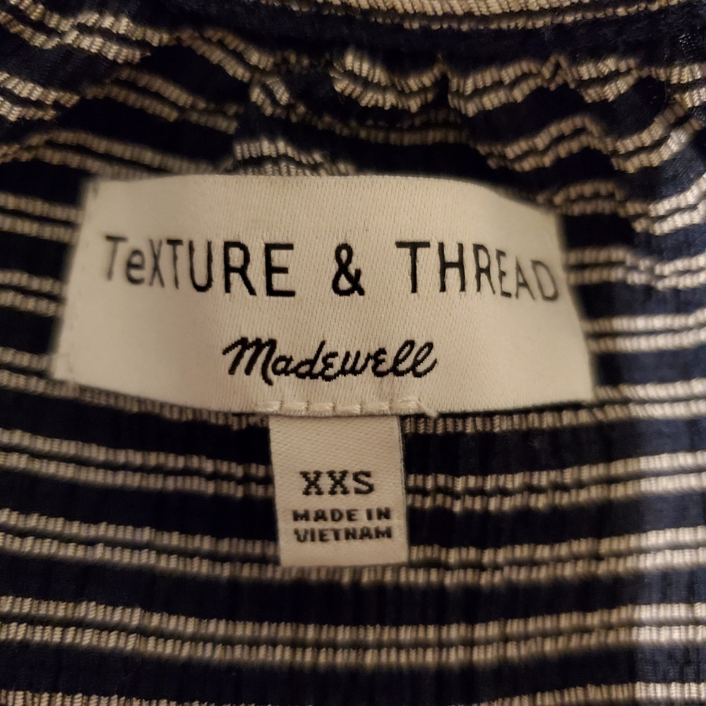 Texture & Thread Navy & White Striped Top - Picture 3 of 3